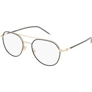 Safilo GmbH Boss 1429 Unisex-Brille inkl. Gläser Vollrand Pilot Metall-Gestell 53/20/145, Schwarz