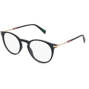 Safilo GmbH Levi?s LV 1089 Damen-Brille inkl. Gläser Vollrand Panto Kunststoff-Gestell 49/21/140, Schwarz