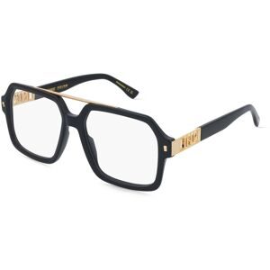 Safilo GmbH Dsquared2 D2 0174 Herren-Brille inkl. Gläser Vollrand Eckig Acetat-Gestell 55/17/145, Schwarz