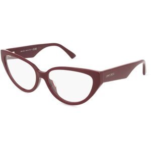 Luxottica Fashion Brillen Vertriebs GmbH Jimmy Choo JC3023HU Damen-Brille inkl. Gläser Vollrand Cat Eye Acetat-Gestell 55/16/140, Rot