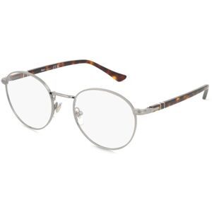 Luxottica Fashion Brillen Vertriebs GmbH Persol PO1008V Unisex-Brille inkl. Gläser Vollrand Quadratisch Metall-Gestell 52/20/145, Grau