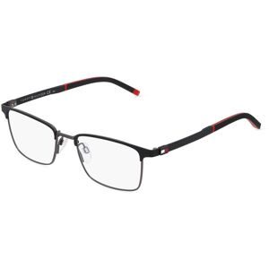 Safilo GmbH Tommy Hilfiger TH1919 Herren-Brille inkl. Gläser Vollrand Quadratisch Metall-Gestell 53/19/145, Schwarz