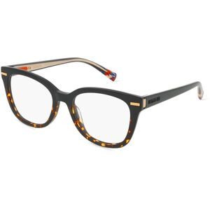 Safilo GmbH Missoni 0071 Damen-Brille inkl. Gläser Vollrand Cat Eye Acetat-Gestell 51/18/145, Schwarz