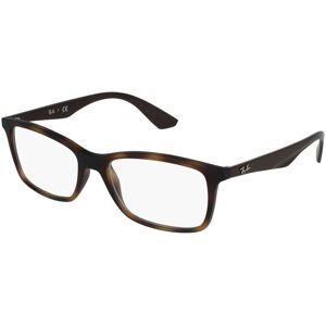 Luxottica Fashion Brillen Vertriebs GmbH Ray-Ban RX7047 Herren-Brille inkl. Gläser Vollrand Quadratisch Kunststoff-Gestell 54/17/140, Havanna