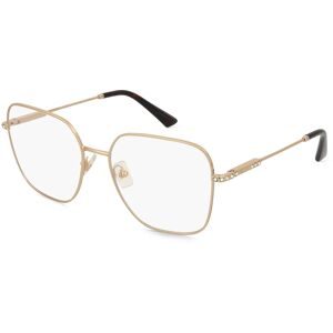 Luxottica Fashion Brillen Vertriebs GmbH Jimmy Choo 0JC2001B Damen-Brille inkl. Gläser Vollrand Quadratisch Edelstahl-Gestell 55/17/140, Gold