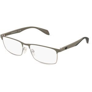 Luxottica Fashion Brillen Vertriebs GmbH Emporio Armani EA1149 Herren-Brille inkl. Gläser Vollrand Eckig Metall-Gestell 56/17/145, Silber