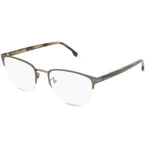 Safilo GmbH Boss 1729/G Herren-Brille inkl. Gläser Vollrand Eckig Metall-Gestell 55/21/150, Grau