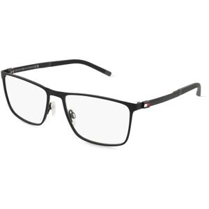 Safilo GmbH Tommy Hilfiger TH 2080 Herren-Brille inkl. Gläser Vollrand Quadratisch Metall-Gestell 58/17/145, Schwarz