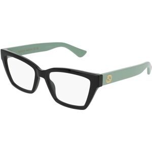 Kering Eyewear Spa Gucci GG1715O Unisex-Brille inkl. Gläser Vollrand Cat Eye Kunststoff-Gestell 53/17/140, Schwarz
