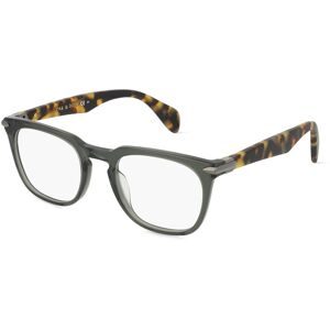 Safilo GmbH Rag & Bone RNB7008 Herren-Brille inkl. Gläser Vollrand Quadratisch Acetat-Gestell 49/21/145, Grün