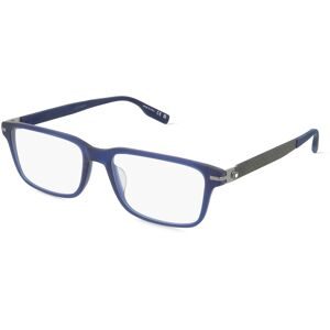 Kering Eyewear Spa Montblanc MB0252O Unisex-Brille inkl. Gläser Vollrand Quadratisch Acetat-Gestell 56/18/145, Blau