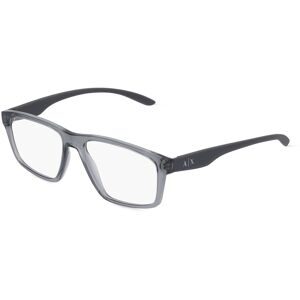 Luxottica Fashion Brillen Vertriebs GmbH Armani Exchange AX3094 Herren-Brille inkl. Gläser Vollrand Quadratisch Acetat-Gestell 56/17/140, Grau