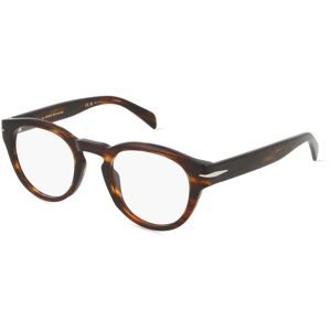 Safilo SpA David Beckham DB 7114 Herren-Brille inkl. Gläser Vollrand Panto Kunststoff-Gestell 48/22/145, Braun
