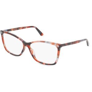 Kering Eyewear Spa Gucci GG0025O Unisex-Brille inkl. Gläser Vollrand Cat Eye Acetat-Gestell 58/14/140, Havanna