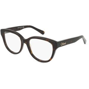 Kering Eyewear Spa Chloé CH0243O OPTICAL NATIVE CAPSULE Unisex-Brille inkl. Gläser Vollrand Cat Eye Acetat-Gestell 53/17/140, Havanna