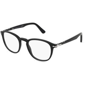Luxottica Fashion Brillen Vertriebs GmbH Persol 0PO3143V Herren-Brille inkl. Gläser Vollrand Quadratisch Acetat-Gestell 49/21/145, Schwarz