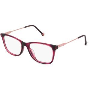 Safilo GmbH Carolina Herrera 0118/G Damen-Brille inkl. Gläser Vollrand Cat Eye Acetat-Gestell 52/17/145, Rot
