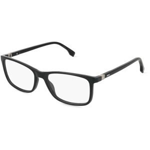 Safilo SpA Boss 1573 Herren-Brille inkl. Gläser Vollrand Quadratisch Kunststoff-Gestell 56/17/145, Schwarz