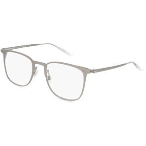 Kering Eyewear Spa Montblanc MB0232O Unisex-Brille inkl. Gläser Vollrand Quadratisch Edelstahl-Gestell 53/21/145, Silber