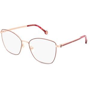 Safilo GmbH Carolinaherrera HER 0264 Damen-Brille inkl. Gläser Vollrand Butterfly Metall-Gestell 55/17/140, Rot
