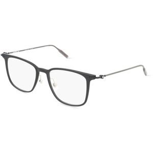 Kering Eyewear Spa Montblanc MB0354O Unisex-Brille inkl. Gläser Vollrand Quadratisch Kunststoff-Gestell 52/18/145, Schwarz