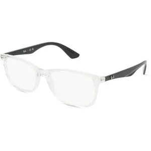 Luxottica Fashion Brillen Vertriebs GmbH Ray-Ban RX7047 Herren-Brille inkl. Gläser Vollrand Quadratisch Kunststoff-Gestell 56/17/145, Weiß
