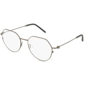 Luxottica Fashion Brillen Vertriebs GmbH Moncler ME1002 Unisex-Brille inkl. Gläser Vollrand Geometrisch Edelstahl-Gestell 52/18/140, Grau