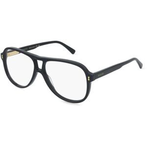 Kering Eyewear Spa Gucci GG1044O Herren-Brille inkl. Gläser Vollrand Pilot Acetat-Gestell 57/13/145, Schwarz
