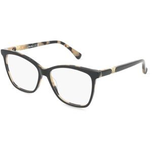 Marcolin Deutschland GmbH Max Mara MM5017 Unisex-Brille inkl. Gläser Vollrand Butterfly Acetat-Gestell 53/14/140, Schwarz