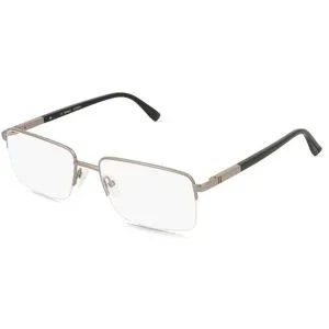Wenzhou Lanson International Co., Ltd. Fielmann LN 080 FLEX CL Herren-Brille inkl. Gläser Halbrand Quadratisch Edelstahl-Gestell 57/18/145, Grau