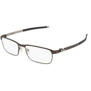 Luxottica Fashion Brillen Vertriebs GmbH Oakley OX3184 Herren-Brille inkl. Gläser Vollrand Quadratisch Edelstahl-Gestell 52/17/135, Braun