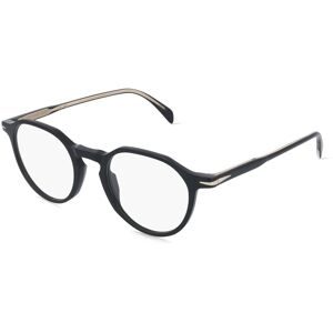Safilo GmbH David Beckham DB 1230 Herren-Brille inkl. Gläser Vollrand Panto Acetat-Gestell 48/21/145, Schwarz