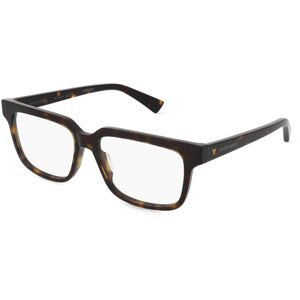 Kering Eyewear Spa Bottega Veneta  BV1256O Unisex-Brille inkl. Gläser Vollrand Quadratisch Acetat-Gestell 56/16/145, Havanna