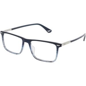 DE RIGO Vision D.A.CH. GmbH Police VPLQ68 Herren-Brille inkl. Gläser Vollrand Quadratisch Kunststoff-Gestell 55/18/145, Blau