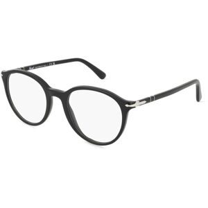 Luxottica Fashion Brillen Vertriebs GmbH Persol 0PO3353V Unisex-Brille inkl. Gläser Vollrand Panto Acetat-Gestell 51/20/145, Schwarz