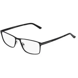 Optic Prima HK Fielmann OPH 9951 FLEX CL Herren-Brille inkl. Gläser Vollrand Quadratisch Edelstahl-Gestell 55/16/130, Schwarz
