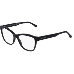 Luxottica Fashion Brillen Vertriebs GmbH Emporio Armani EA3194 Damen-Brille inkl. Gläser Vollrand Cat Eye Acetat-Gestell 54/16/140, Schwarz