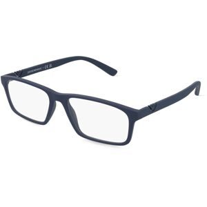 Luxottica Fashion Brillen Vertriebs GmbH Emporio Armani EA3213 Herren-Brille inkl. Gläser Vollrand Quadratisch Acetat-Gestell 56/17/145, Blau