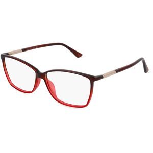 Marchon Germany GmbH Calvin Klein CK21524 Unisex-Brille inkl. Gläser Vollrand Butterfly Kunststoff-Gestell 55/12/140, Rot