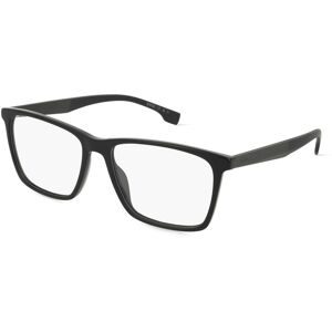 Safilo GmbH Boss 1582 Herren-Brille inkl. Gläser Vollrand Quadratisch Acetat-Gestell 56/16/145, Schwarz