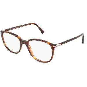 Luxottica Fashion Brillen Vertriebs GmbH Persol 0PO3317V Unisex-Brille inkl. Gläser Vollrand Quadratisch Acetat-Gestell 53/19/145, Havanna