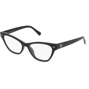 Safilo GmbH Chiara Ferragni CF 7019 Damen-Brille inkl. Gläser Vollrand Butterfly Kunststoff-Gestell 52/17/140, Schwarz