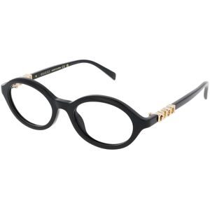 Kering Eyewear Spa Gucci GG2153O Damen-Brille inkl. Gläser Vollrand Rund Acetat-Gestell 51/19/140, Schwarz
