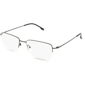 Wenzhou Bada Optical Co. , LTD Fielmann BD 452 MOD CL Herren-Brille inkl. Gläser Halbrand Quadratisch Edelstahl-Gestell 55/18/145, Grau