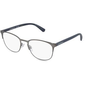 Luxottica Fashion Brillen Vertriebs GmbH Emporio Armani 0EA1059 Herren-Brille inkl. Gläser Vollrand Oval Metall-Gestell 53/19/145, Grau