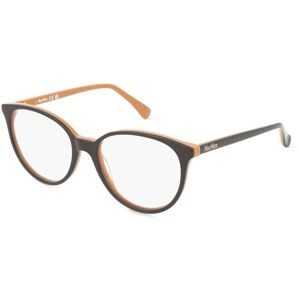 Marcolin Deutschland GmbH Max Mara MM5084 Unisex-Brille inkl. Gläser Vollrand Rund Acetat-Gestell 53/17/140, Braun