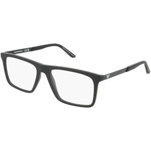 Luxottica Fashion Brillen Vertriebs GmbH Emporio Armani EA3253 Herren-Brille inkl. Gläser Vollrand Quadratisch Kunststoff-Gestell 55/17/145, Schwarz
