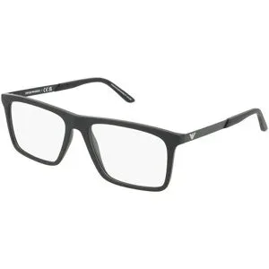 Luxottica Fashion Brillen Vertriebs GmbH Emporio Armani EA3253 Herren-Brille inkl. Gläser Vollrand Quadratisch Kunststoff-Gestell 55/17/145, Schwarz