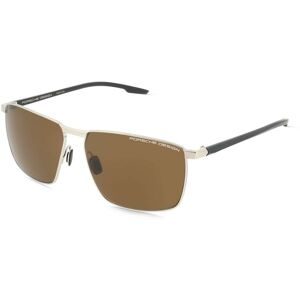 DE RIGO Vision D.A.CH. GmbH Porsche Design P8948 Unisex-Sonnenbrille Vollrand Quadratisch Edelstahl-Gestell, Grau
