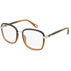 Kering Eyewear Spa Chloé CH0034O Damen-Brille inkl. Gläser Vollrand Eckig Kunststoff-Gestell 50/18/140, Schwarz